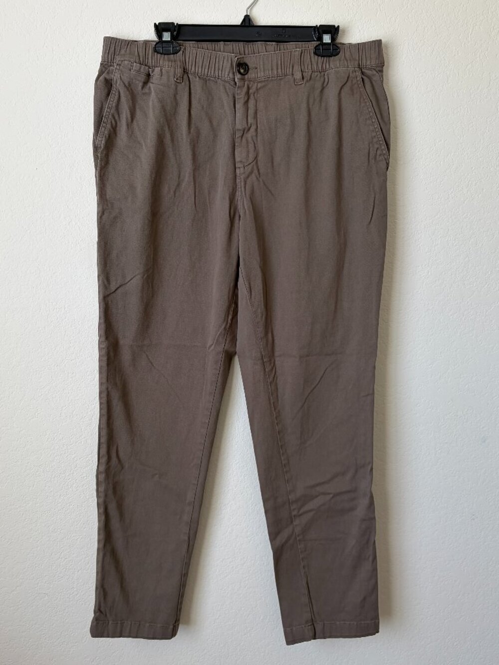 COVE Jogger Pants Men’s 36x32 Brown Elastic Waist Stretch Chino Casual Pants